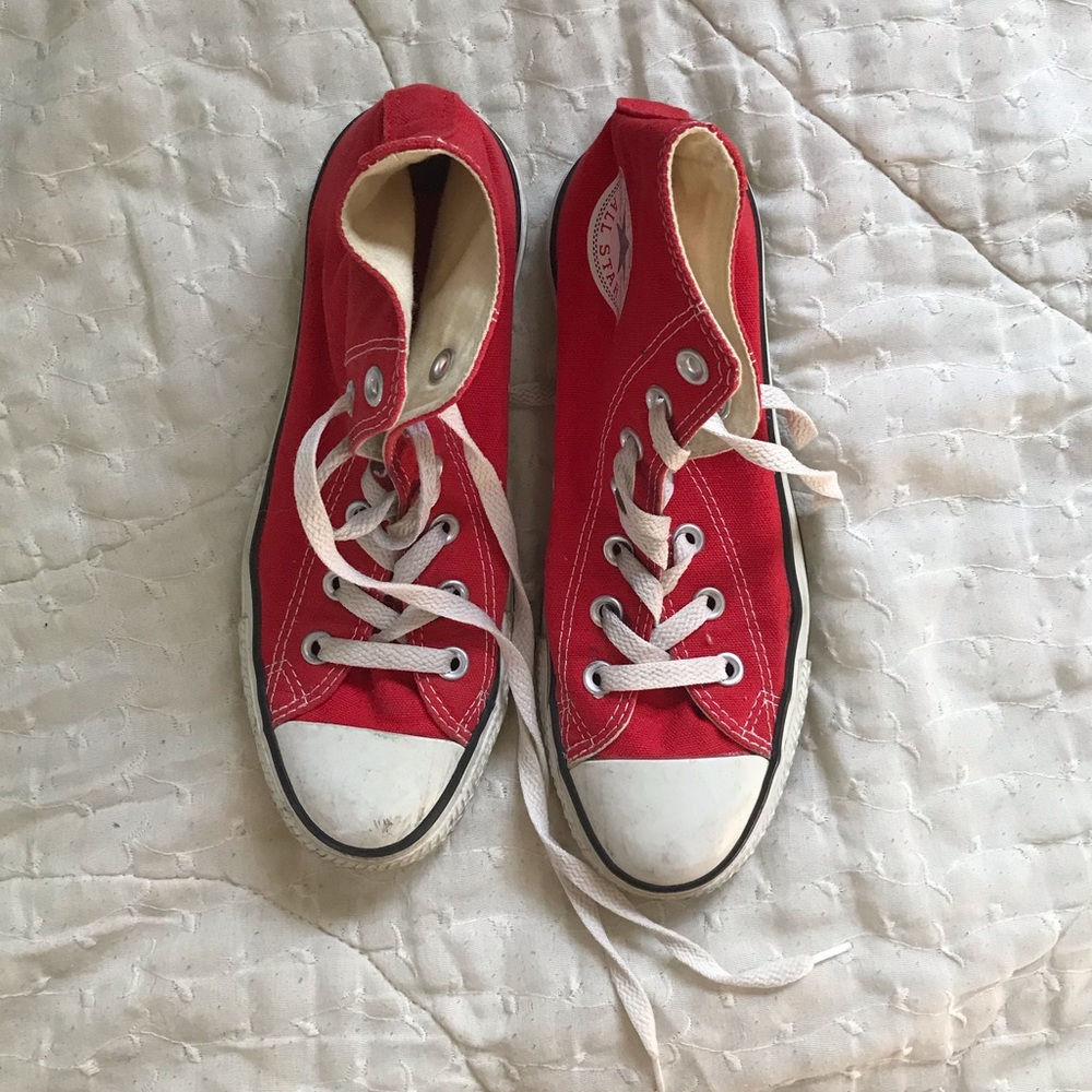 Red Converse High Top Sneakers